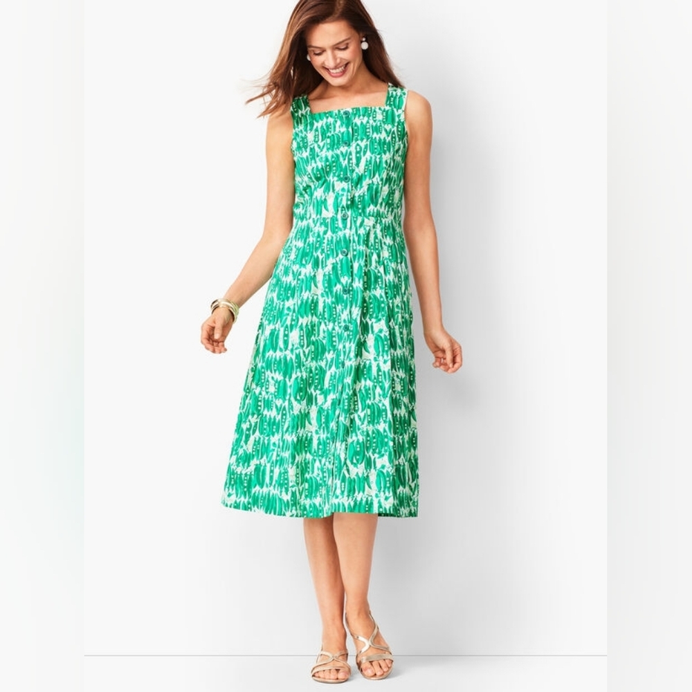 Painted Peas Poplin Sundress Size 8P Petite